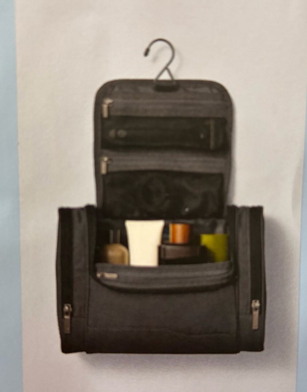 Open Story Hanging Toiletry Organizer Bag with Pockets, Water-Resistant